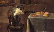 David Teniers Details of Monkeys in a Tavern oil painting reproduction